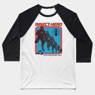 INSECT HERO Parody Retro Off Brand Boot Super Hero Funny Knock Off Baseball T-Shirt